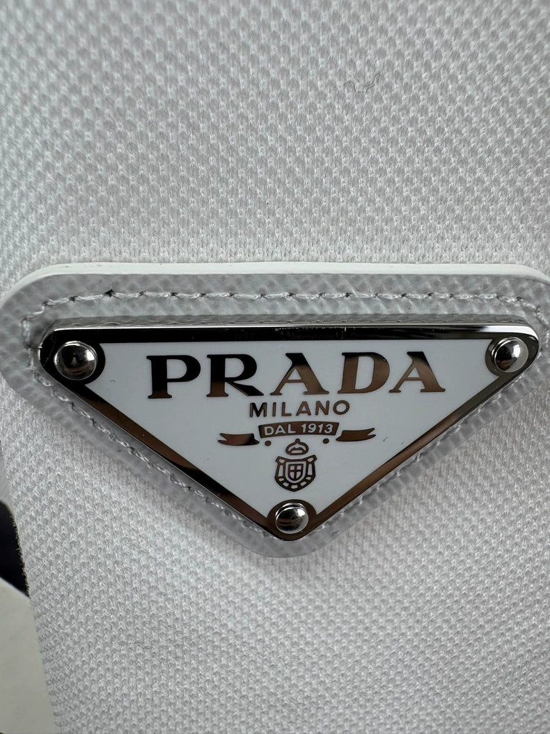 Prada White Zip Polo Shirt