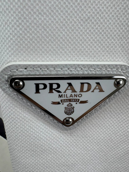 Prada White Zip Polo Shirt