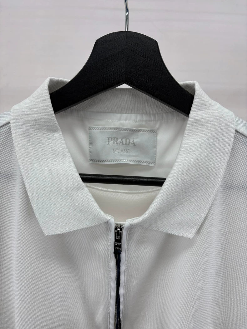 Prada White Zip Polo Shirt - Prada – DMC99