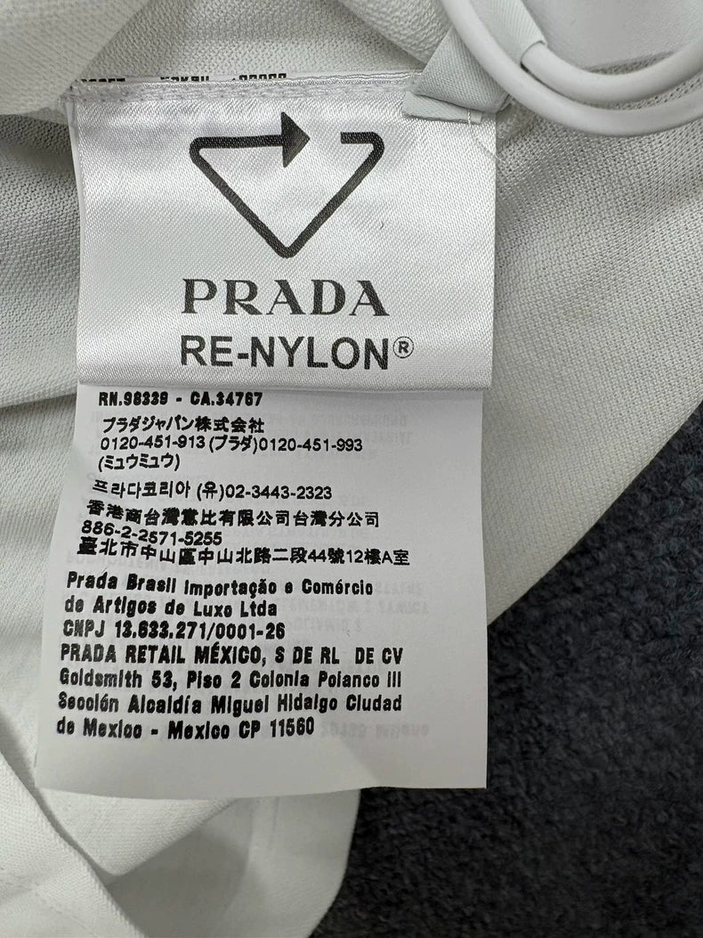 Prada White Zip Polo Shirt