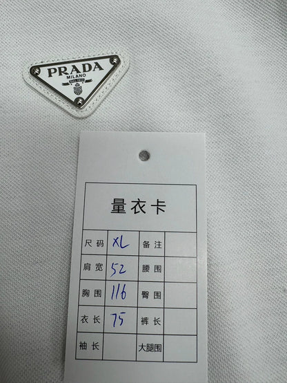 Prada White Zip Polo Shirt