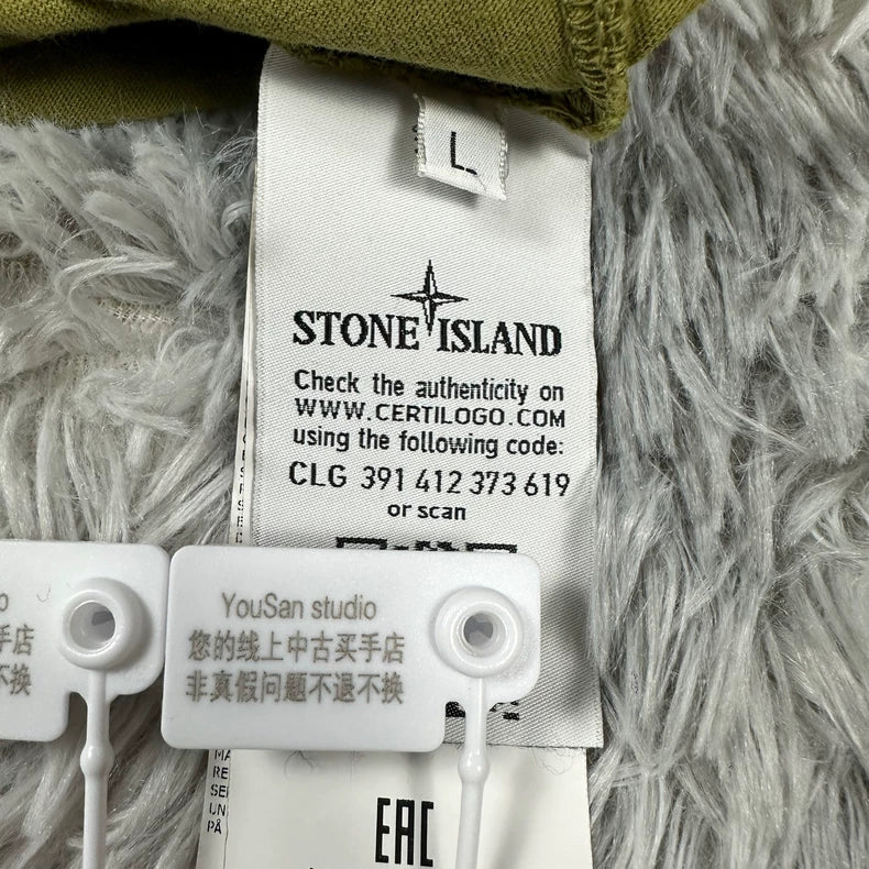 Stone Island Yellow Logo Short Sleeve Tee