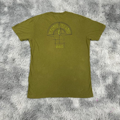 Stone Island Yellow Logo Short Sleeve Tee