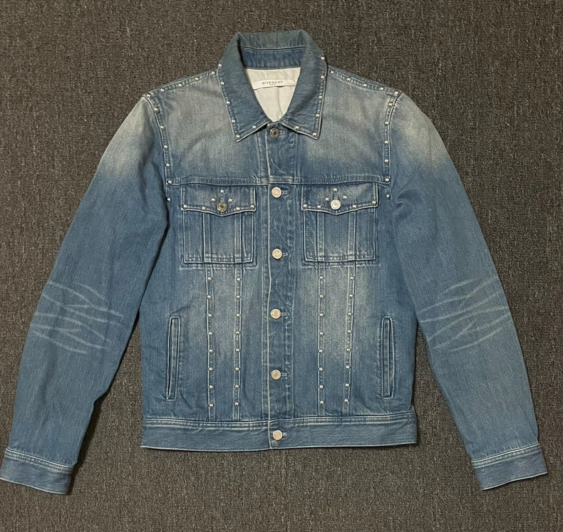 Givenchy Studded Denim Jacket Outerwear-yf