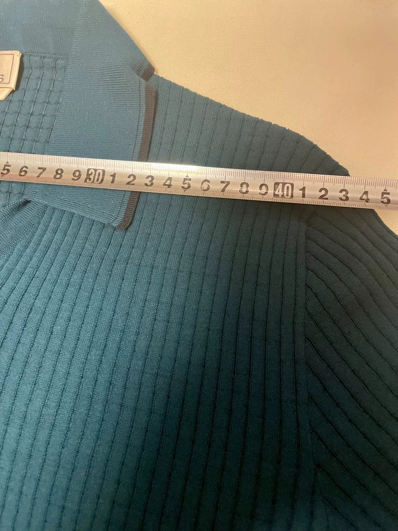 Hermes Knitted Polo Shirt in High-Quality Blue