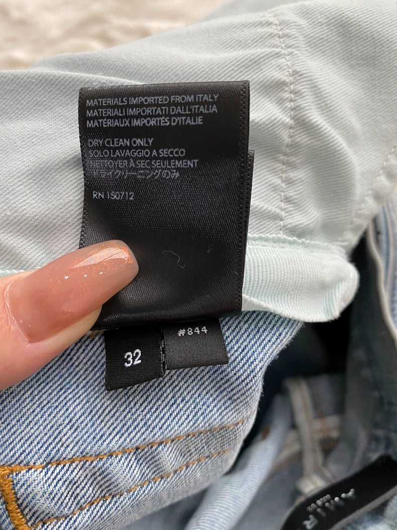 Amiri Playboy Collaboration Distressed Denim Pants