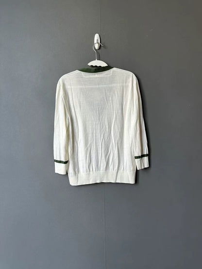 Loewe White Green Lightweight Cardigan