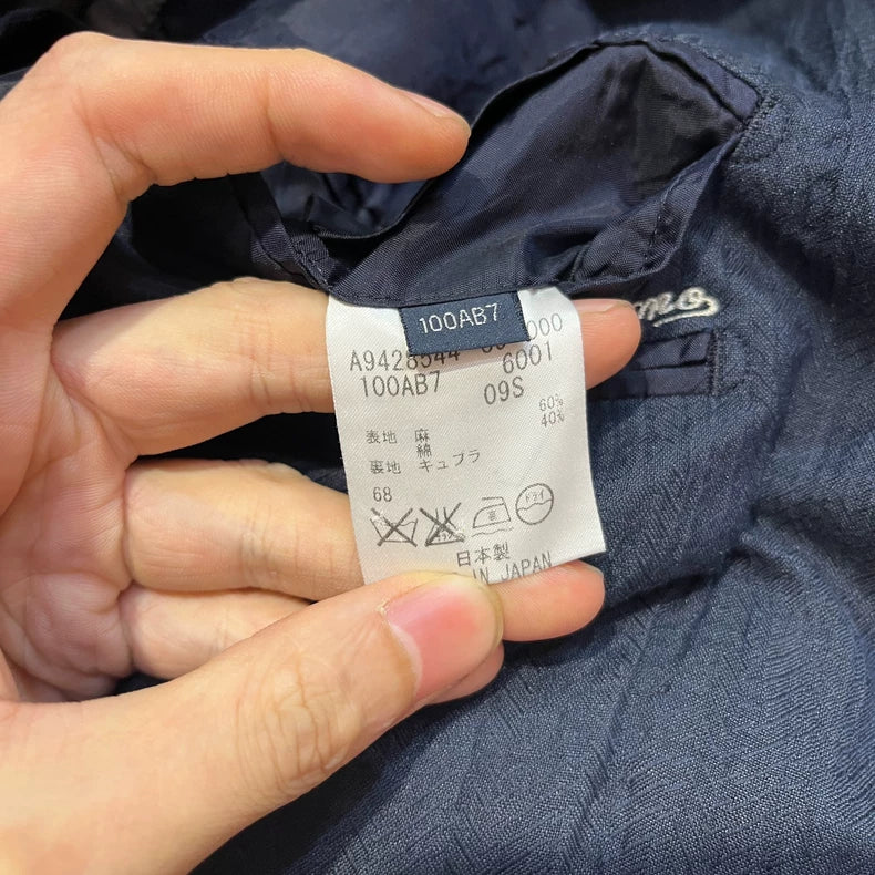 Vintage Blue Casual Suit Jacket