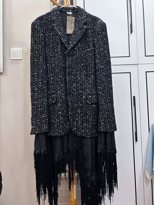 Comme des Garcons Tweed Silver Thread Coat