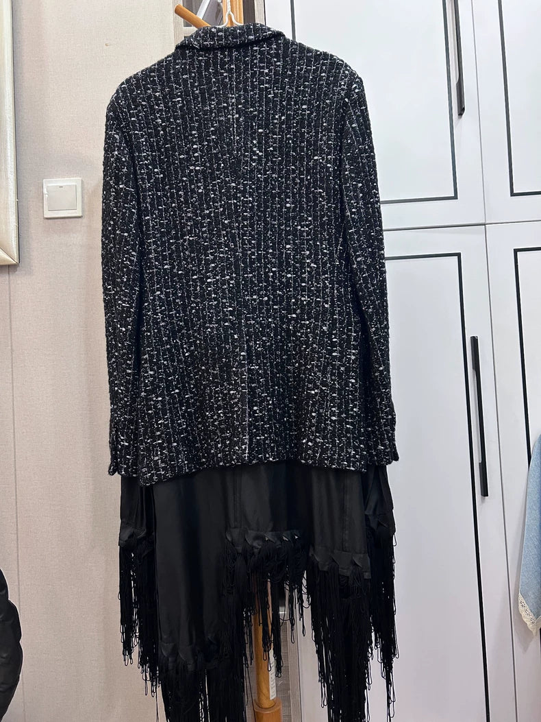 Comme des Garcons Tweed Silver Thread Coat