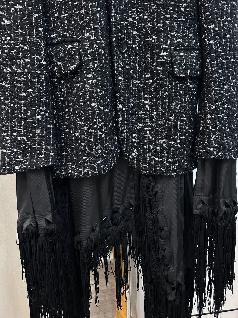 Comme des Garcons Tweed Silver Thread Coat