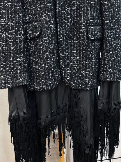 Comme des Garcons Tweed Silver Thread Coat