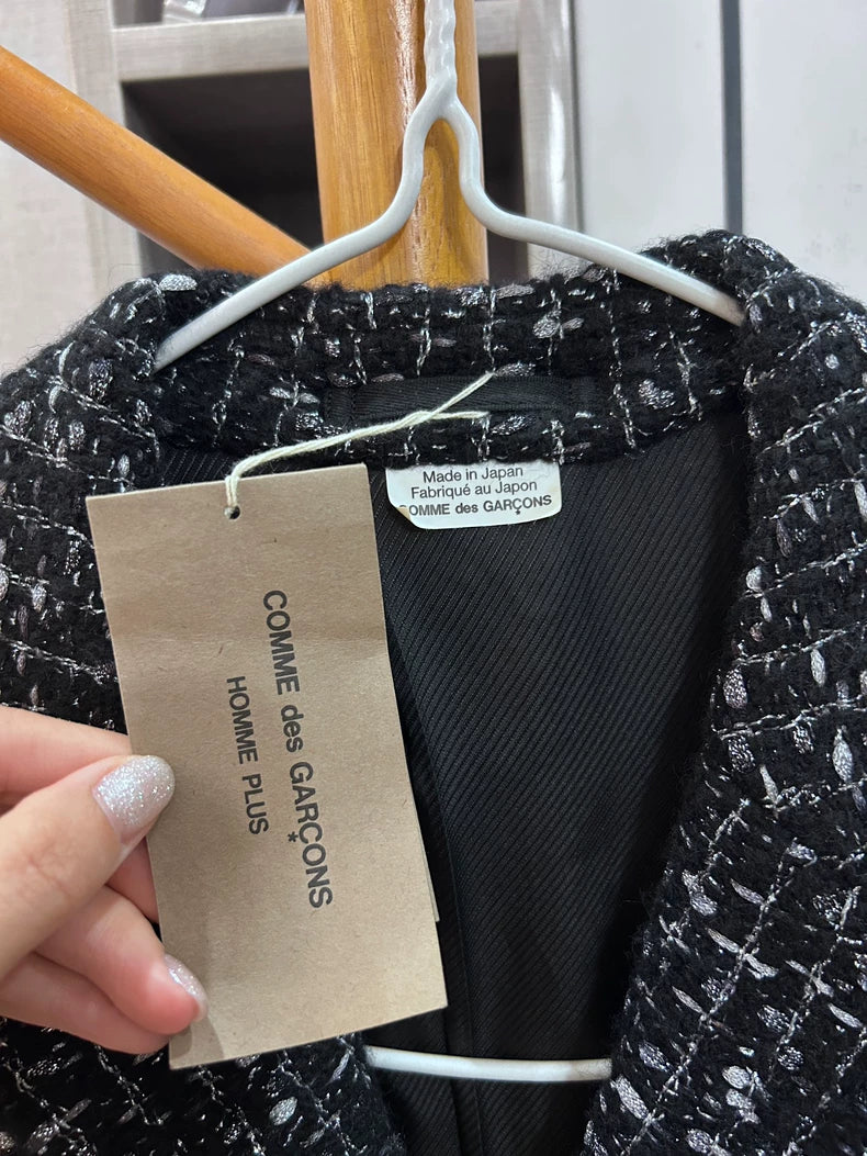Comme des Garcons Tweed Silver Thread Coat