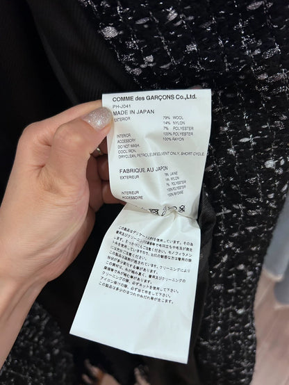 Comme des Garcons Tweed Silver Thread Coat