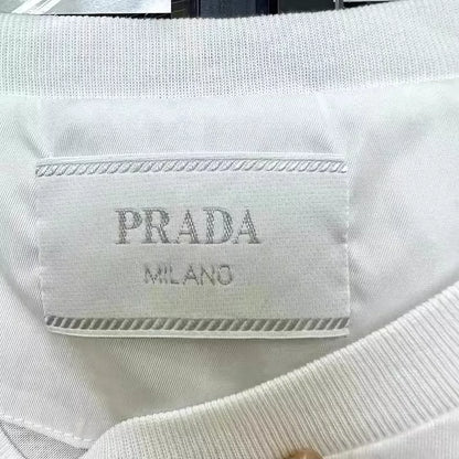 Prada White Short Sleeve T-Shirt with Pocket
