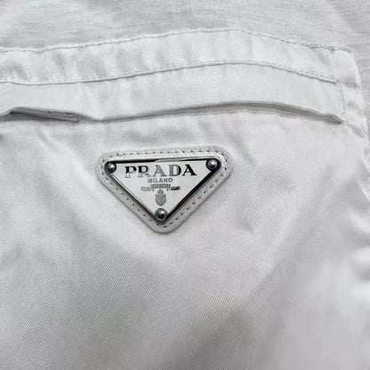 Prada White Short Sleeve T-Shirt with Pocket