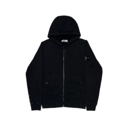Stone Island Zip Hoodie Black Size M