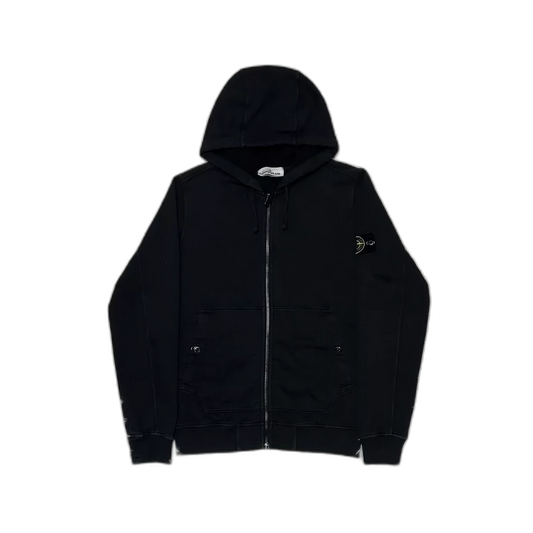 Stone Island Zip Hoodie Black Size M