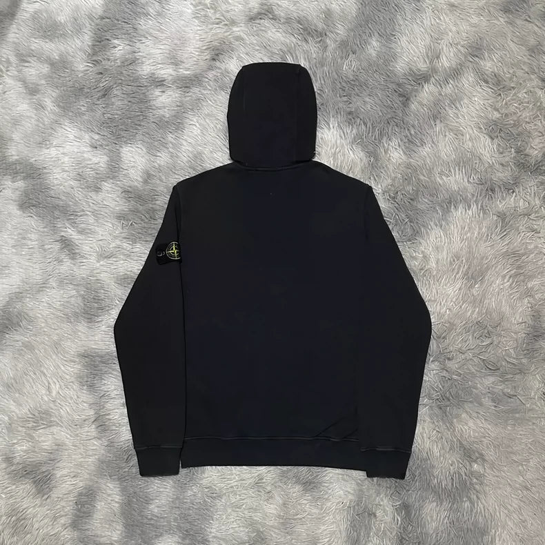 Stone Island Zip Hoodie Black Size M
