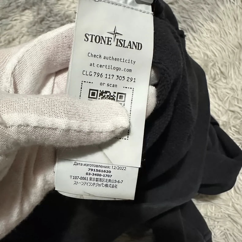 Stone Island Zip Hoodie Black Size M