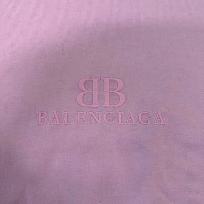Pink Balenciaga Distressed Logo T-Shirt