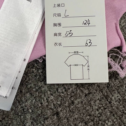 Pink Balenciaga Distressed Logo T-Shirt
