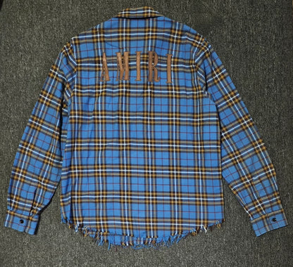 Amiri Blue Plaid Oversize Shirt-yf