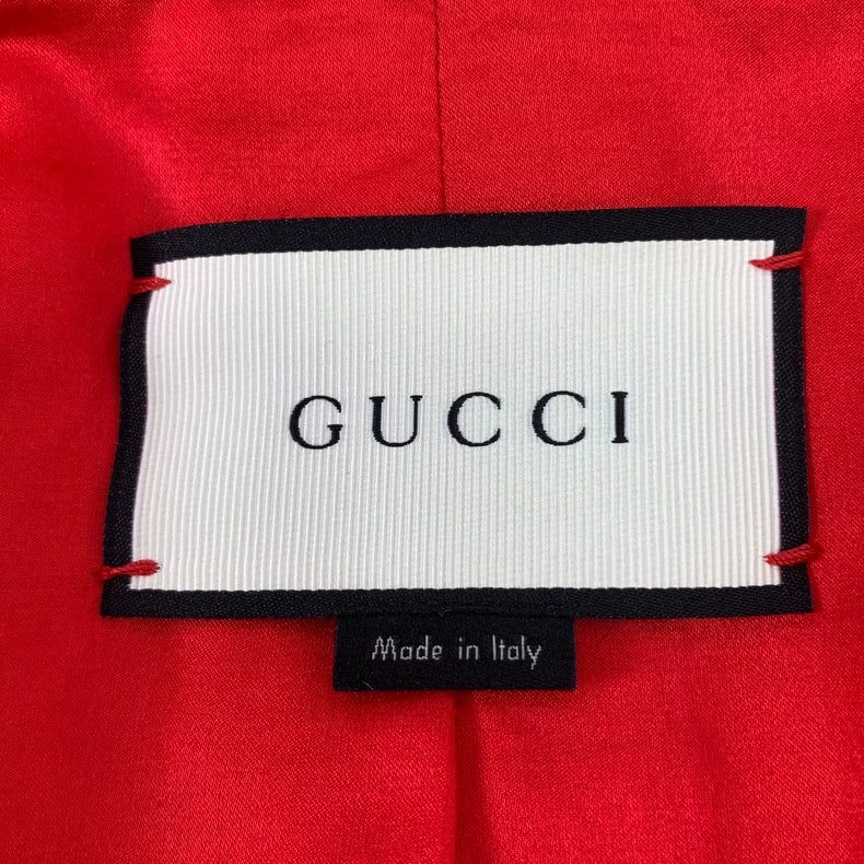 Gucci Pink Wool Collar Coat with Buttons