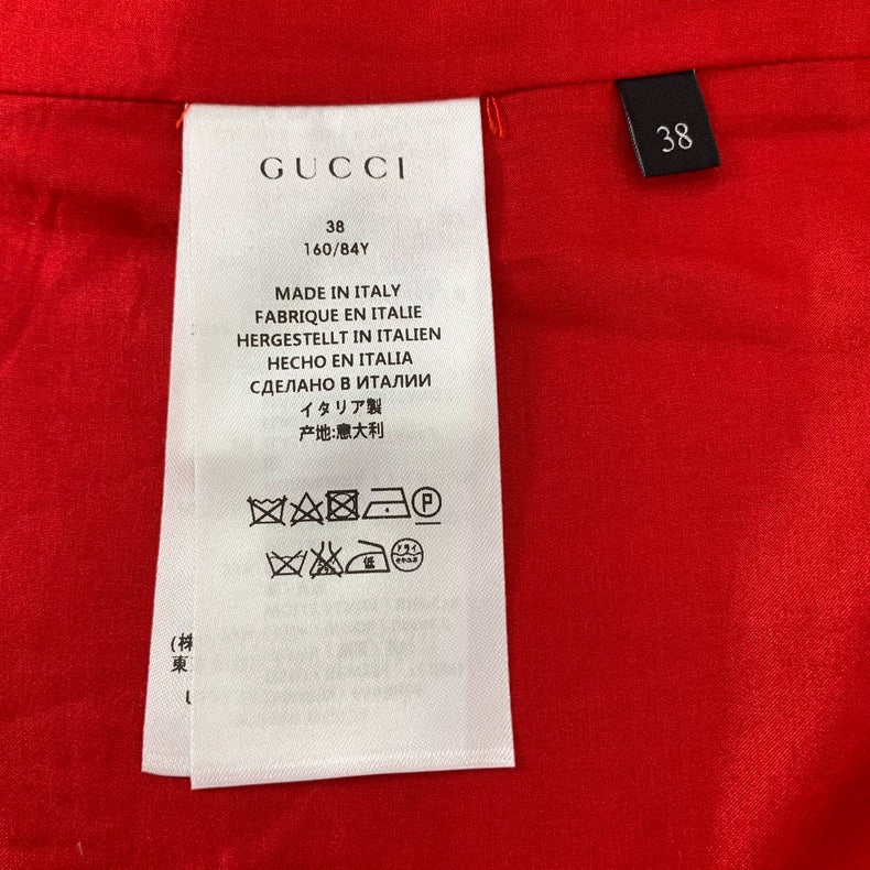 Gucci Pink Wool Collar Coat with Buttons