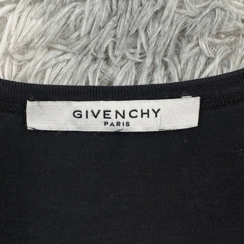 Givenchy Black Distressed Logo T-shirt-yf