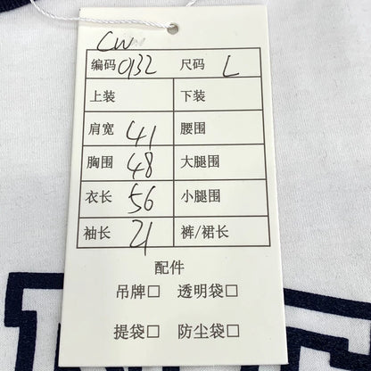 Celine White Letter Print Cotton T-Shirt