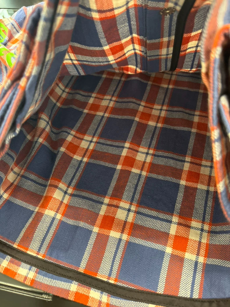 Chrome Hearts Red Blue Plaid Shirt Jacket-yf