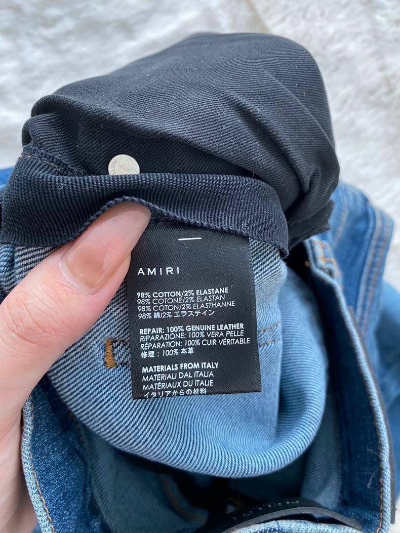 Amiri Distressed Blue Denim MX1 Pants