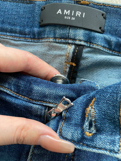 Amiri Distressed Blue Denim MX1 Pants