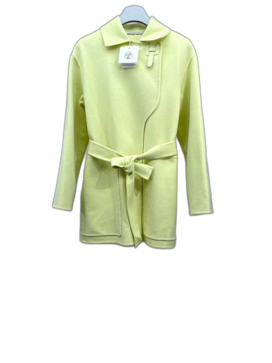Hermes Green Cashmere Belted Coat