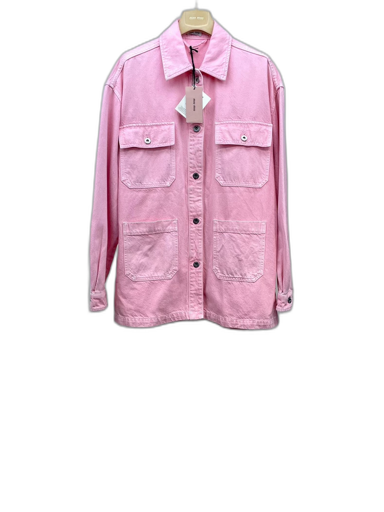Pink Denim Jacket from Miu Miu