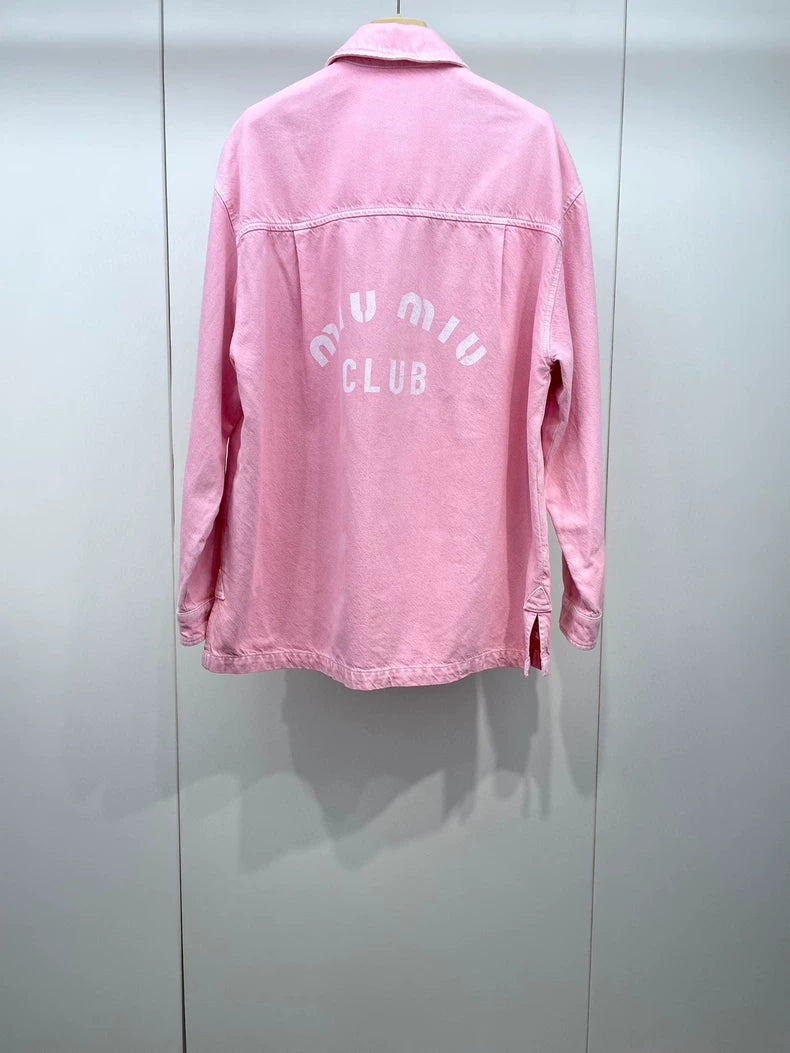 Pink Denim Jacket from Miu Miu