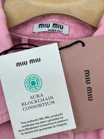 Pink Denim Jacket from Miu Miu