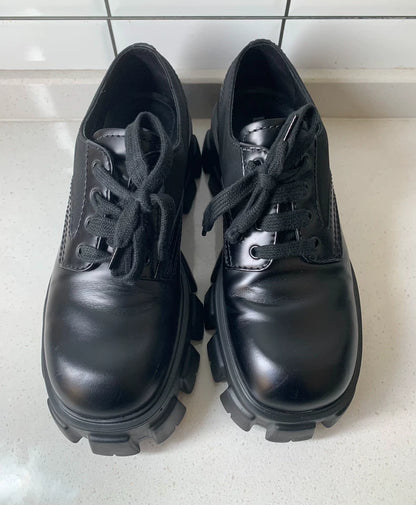 Prada Monolith Thick Sole Derby Shoes
