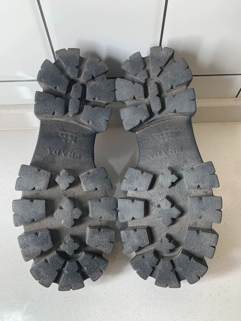 Prada Monolith Thick Sole Derby Shoes