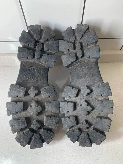 Prada Monolith Thick Sole Derby Shoes