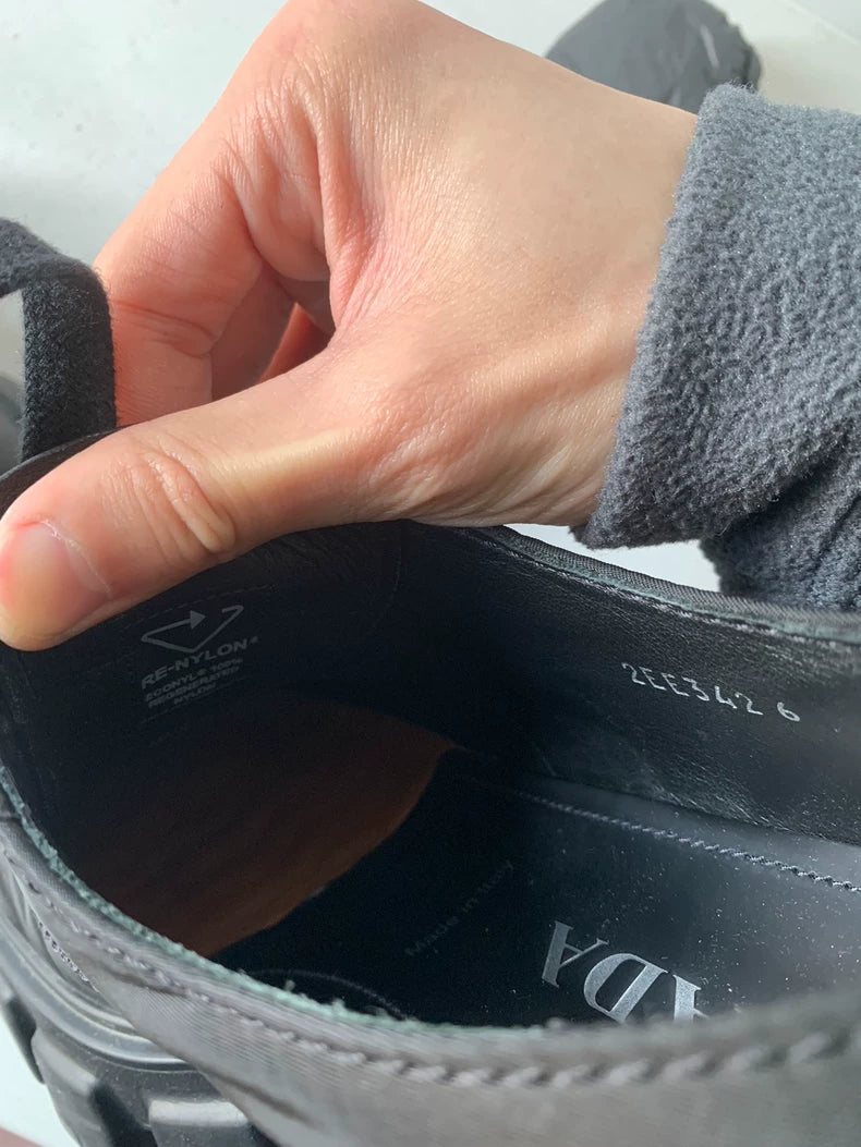 Prada Monolith Thick Sole Derby Shoes