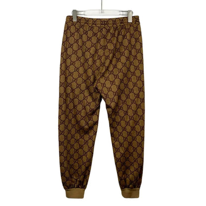 Gucci Brown Logo Drawstring Pants