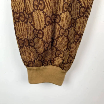 Gucci Brown Logo Drawstring Pants