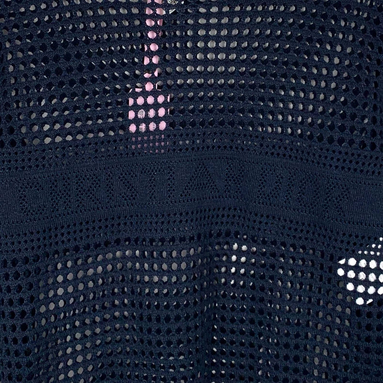 Christian Dior Navy Knit Long Sleeve Top