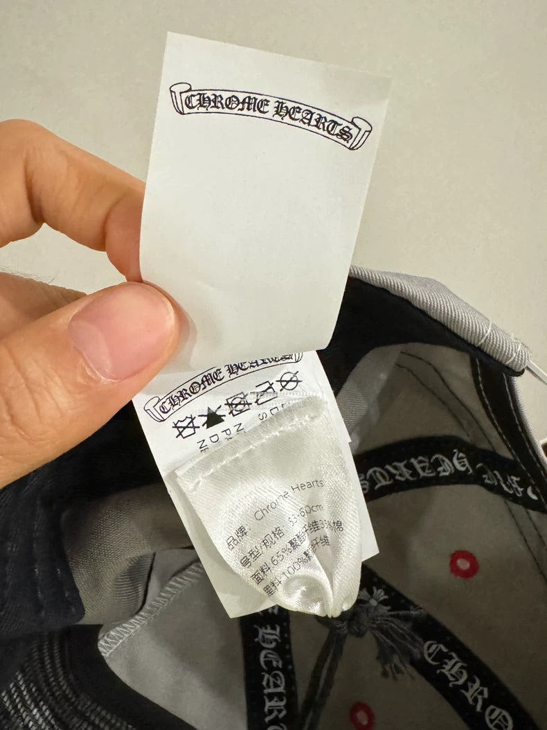 Chrome Hearts Gray Baseball Cap with Tag