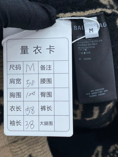 Balenciaga Logo Knit Wool Sweater