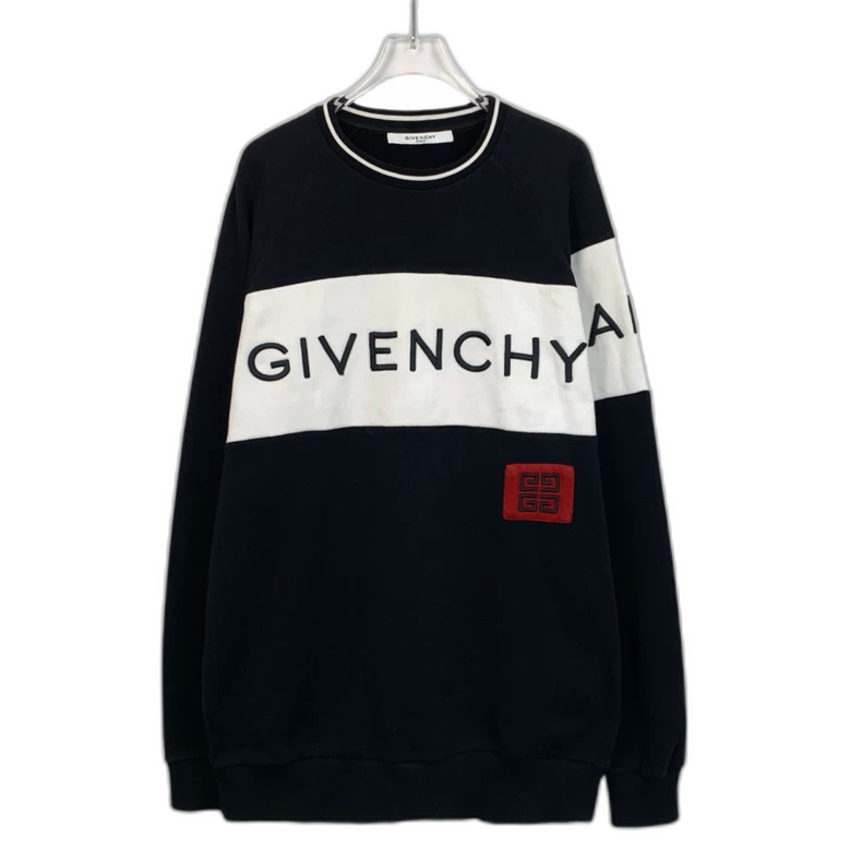Givenchy Black Logo Embroidered Long Sleeve Sweatshirt