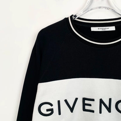 Givenchy Black Logo Embroidered Long Sleeve Sweatshirt