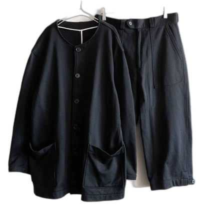 1990s Yohji Yamamoto Black Wool Set